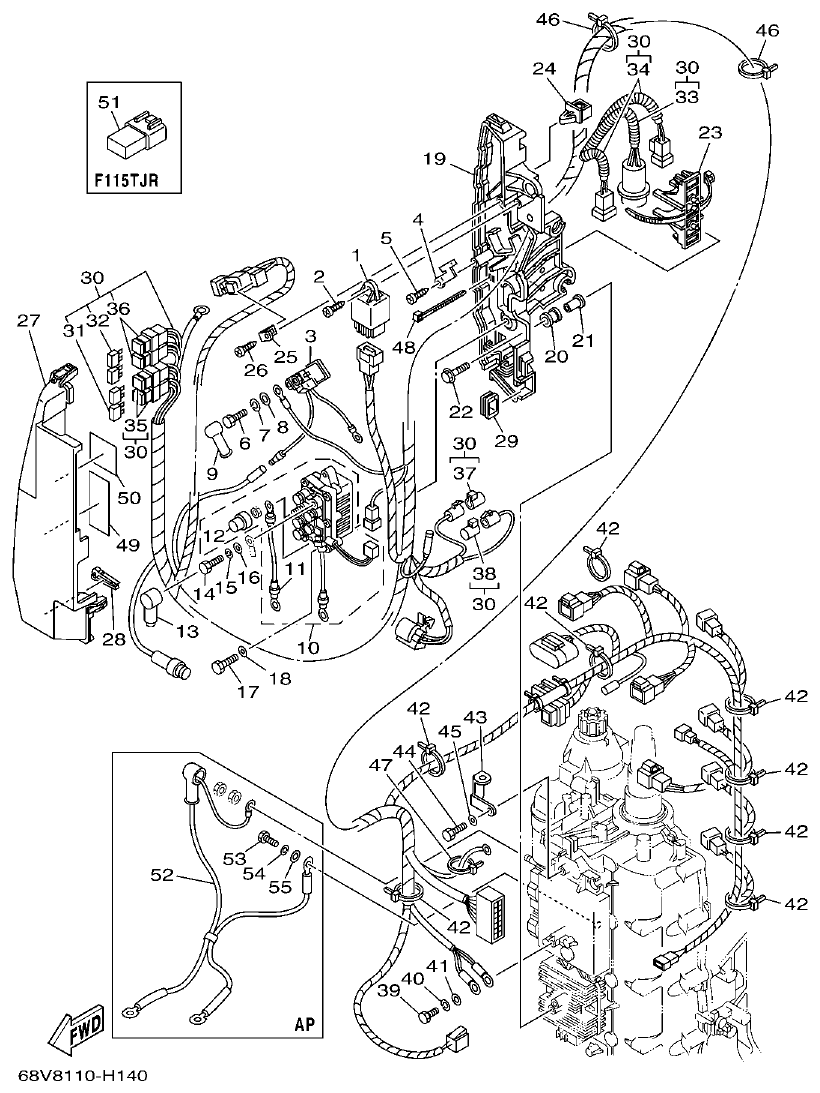 Yamaha 20 ELECTRICAL 2 parts diagram